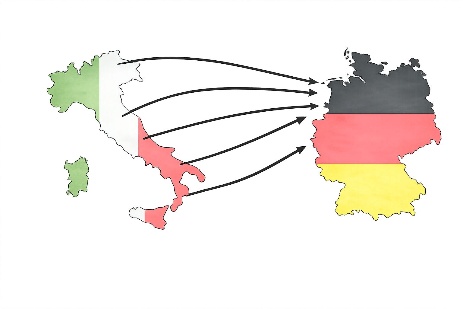 Italia → Germania / Italy → Germany / Italien → Deutschland