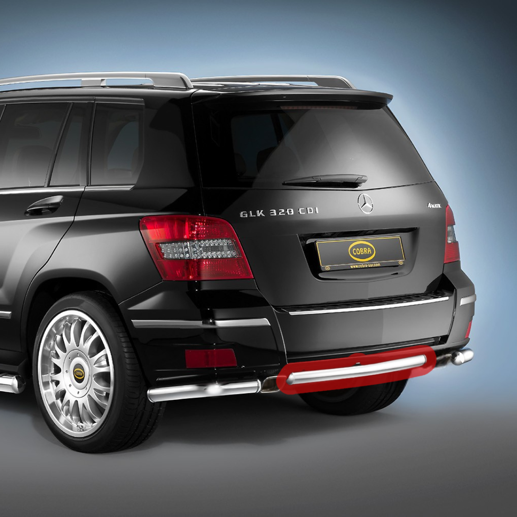 Mercedes GLK Bj. 08-11: COBRA Heckschutzbügel (Mitte) markiert