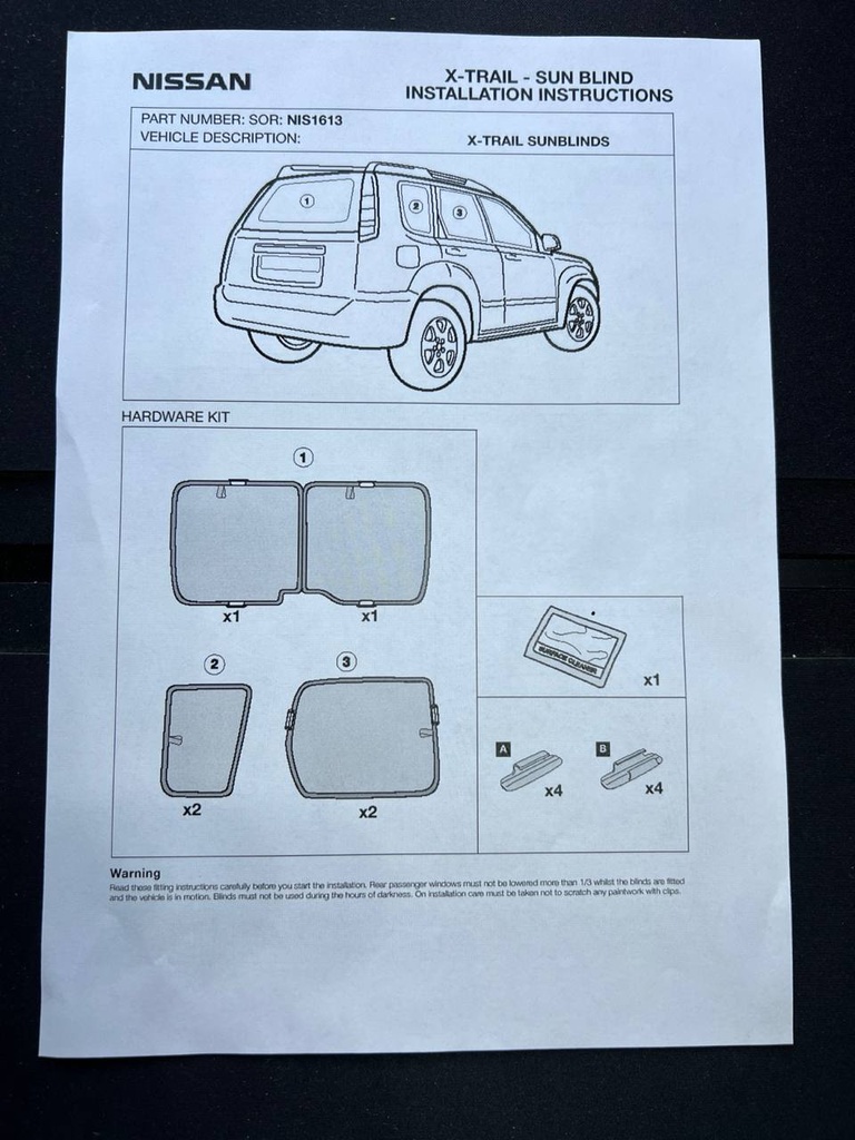 Nissan X-Trail (T30) Bj. 01-07: Sonnenschutz für Seiten- und Heckscheiben