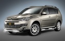 Citroen C Crosser Bj. '07-: COBRA CityGuard / Chrom-Frontschutzrohr mit LED-Tagfahrleuchten