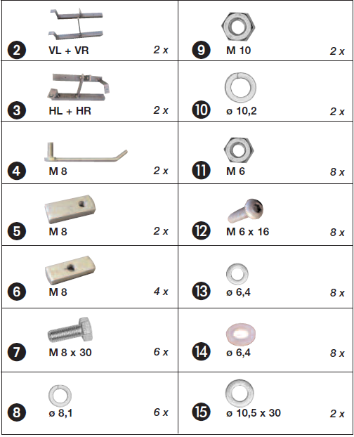 Daihatsu Terios since 2006. Brackets for Steps DAI1284