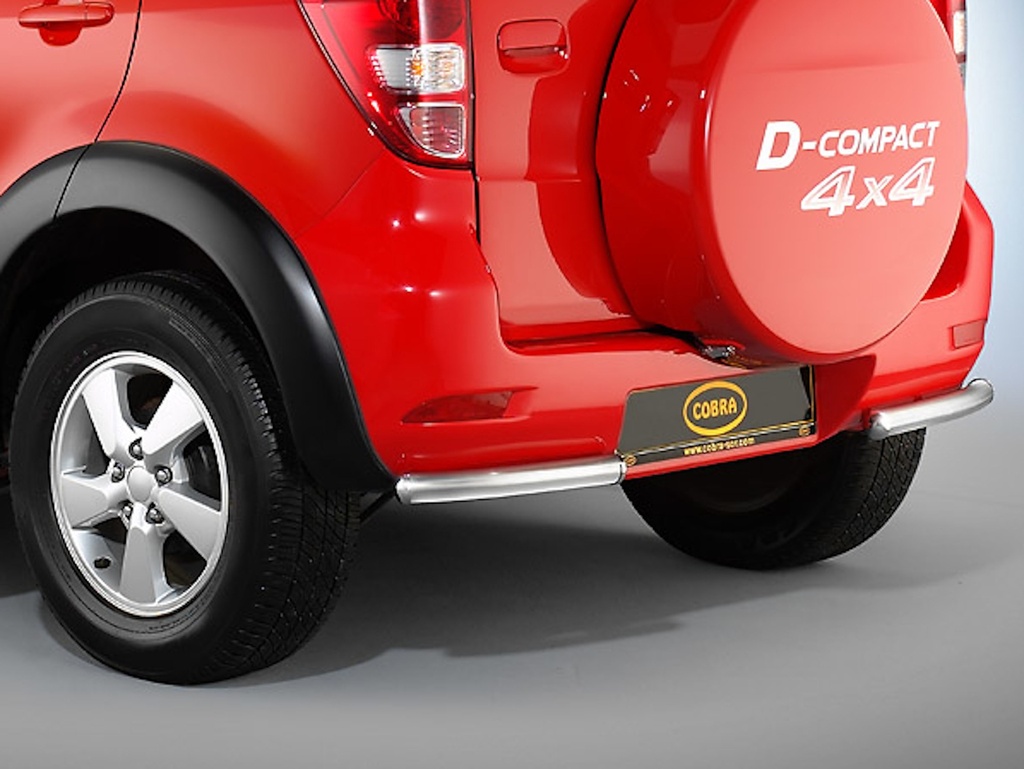 Daihatsu Terios Bj. 06-09: COBRA Ecken-Chrom-Heckschutzbügel