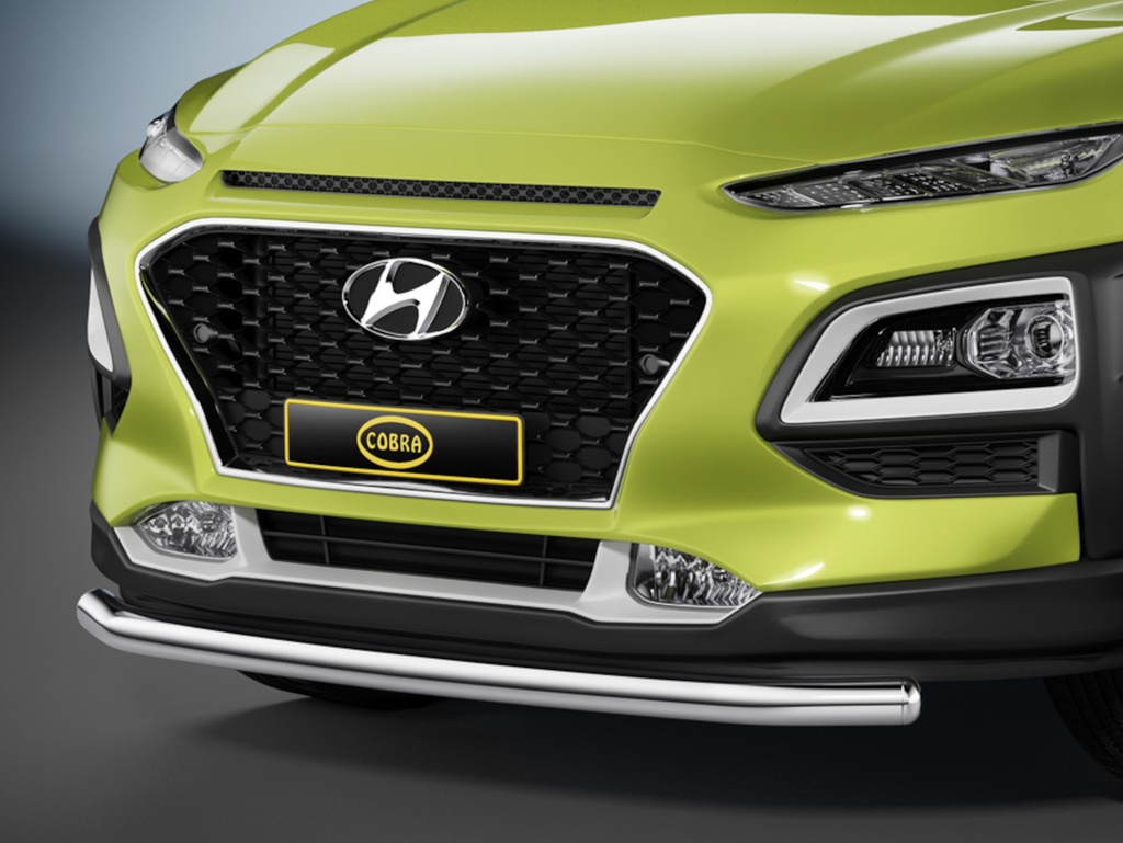 Hyundai Kona / Kauai Bj. 17-23: COBRA CityGuard / Chrom-Frontschutzrohr
