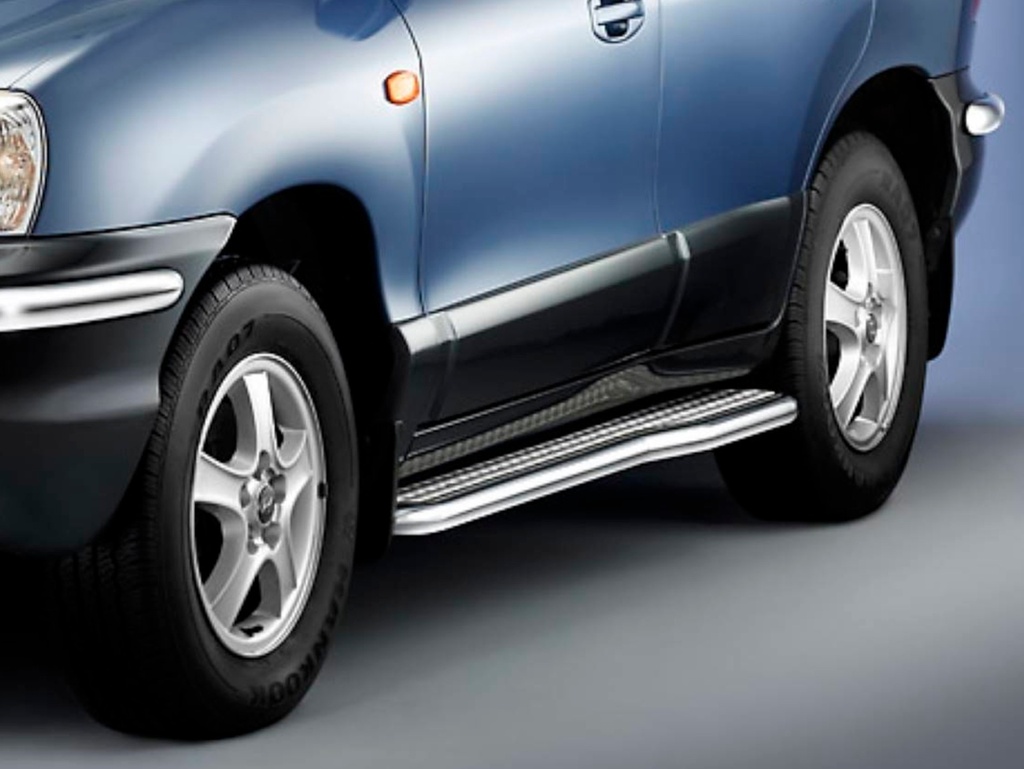 Hyundai Santa Fe Bj. 04-06: COBRA Chrom-Seitenschutzrohre