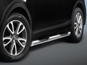 Hyundai Santa Fe Bj. 12-16: COBRA Chrom-Seitenschutzrohre mit Trittstufen