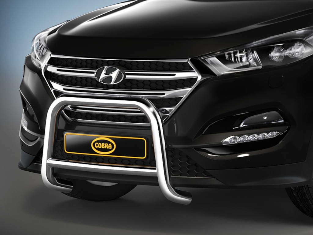 Hyundai Tucson Bj. 15-: COBRA Chrom-Frontschutzbügel