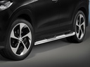 Hyundai Tucson Bj. 15-: COBRA Chrom-Seitenschutzrohre mit Trittstufen