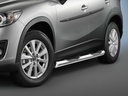 Mazda CX 5 ab Bj. 12: COBRA Chrom-Seitenschutzrohre mit Trittstufen