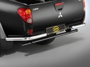 Mitsubishi L200 Bj. 06-15 (Club Cab): COBRA Ecken-Chrom-Heckschutzbügel