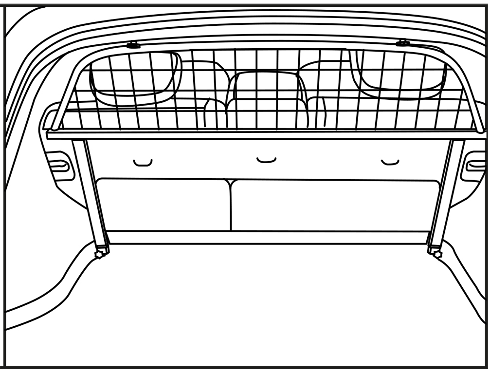 Nissan Infiniti EX Bj. 08-13: COBRA Gepäckschutzgitter