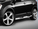 Nissan Qashqai años 07-17: COBRA barras de protección laterales cromadas con peldaños