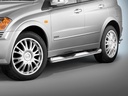 SsangYong Kyron from 2005 & Actyon 2006–2012: COBRA Chrome Side Protection Bars with Steps