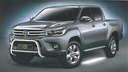 Toyota Hilux DC г.в. 16-22: COBRA передняя защитная дуга с чёрным порошковым покрытием