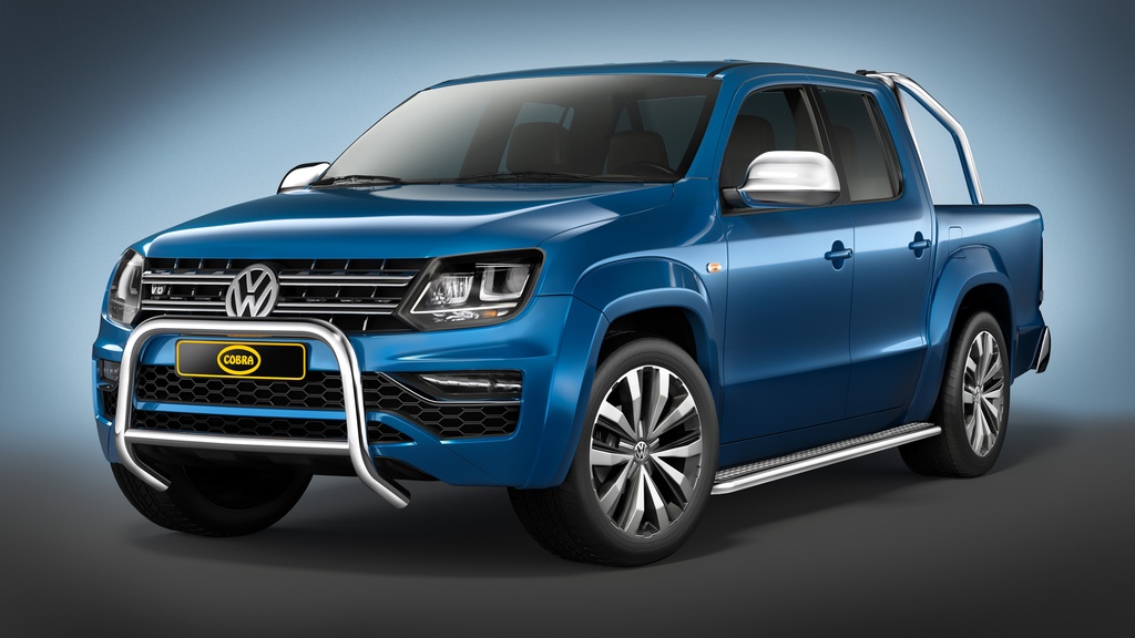 VW Amarok Bj. 10-16 OHNE Stoßfängerblende: COBRA Chrom-Frontschutzbügel