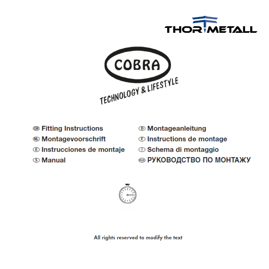 Instrucciones de uso y montaje para productos COBRA