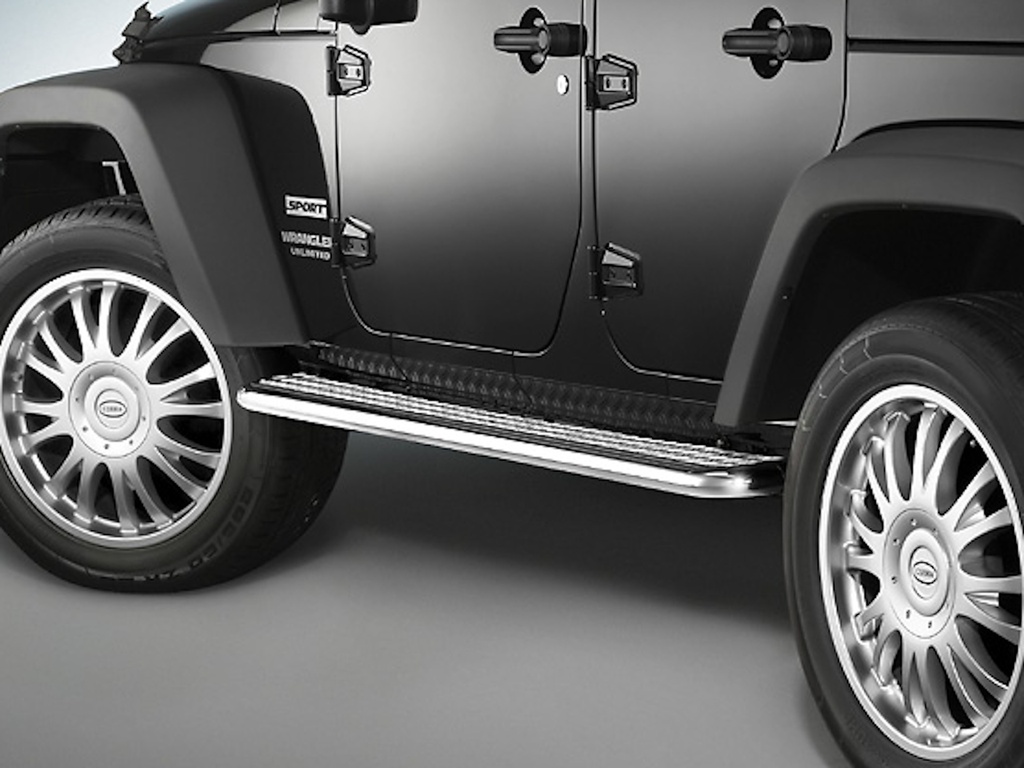 [CHR1167] Jeep Wrangler années 07-18, LR: COBRA marchepieds