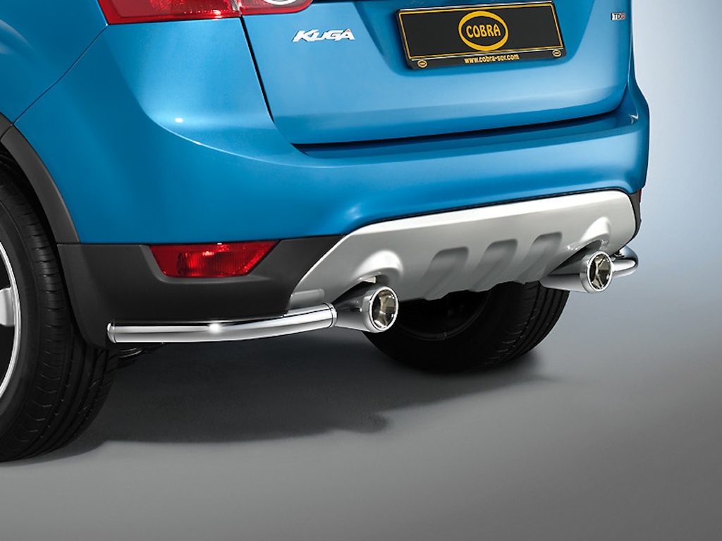 [FORD1047] Ford Kuga Bj. 08-13: COBRA Ecken-Chrom-Heckschutzbügel