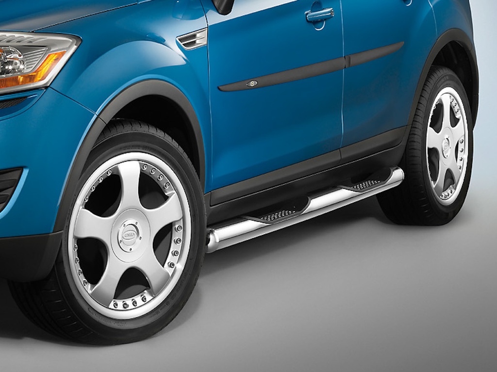 [FORD1041] Ford Kuga Bj. 08-13: COBRA Chrom-Seitenschutzrohre mit Trittstufen
