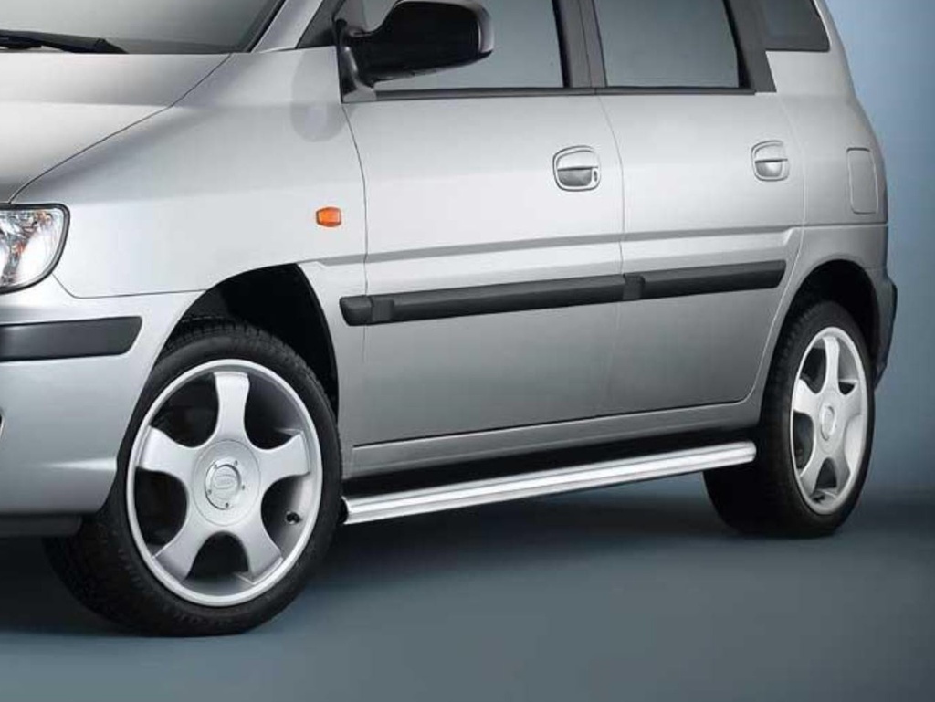 [HYU1085] Hyundai Matrix Bj. 01-07: COBRA Chrom-Seitenschutzrohre
