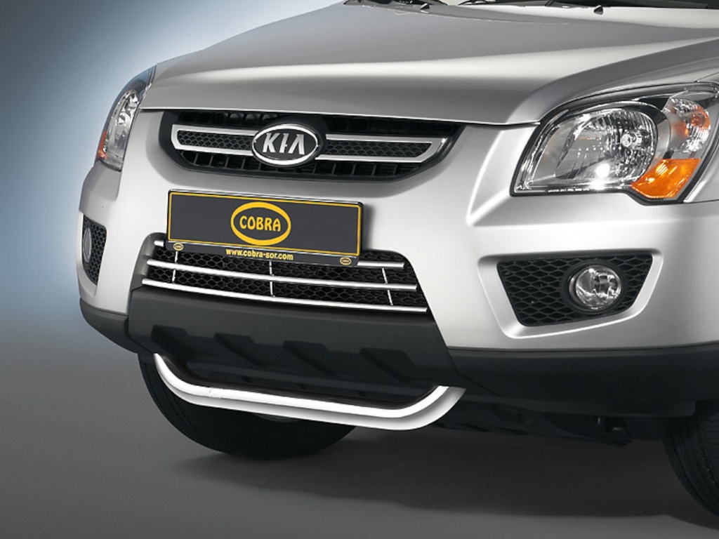 [KIA1089] Kia Sportage Bj. 08-10: COBRA CityGuard / Chrom-Frontschutzrohr, Ø 60mm