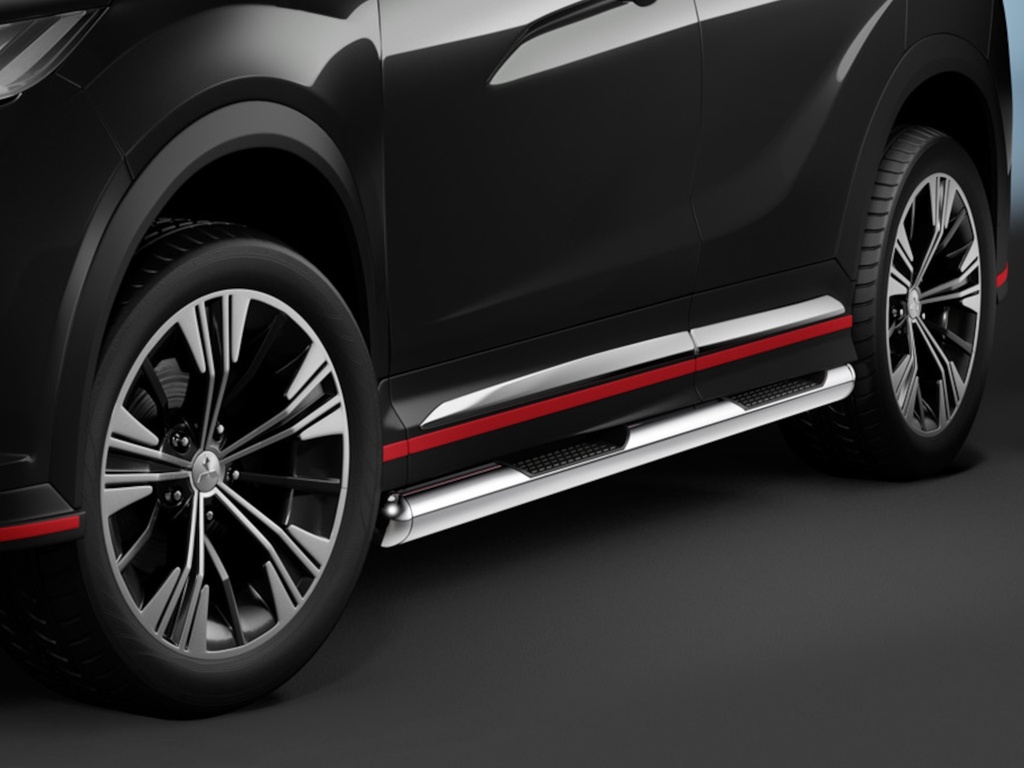 [MIT1485] Mitsubishi Eclipse Cross Bj 18-21: COBRA Chrom-Seitenschutzrohre mit Trittstufen