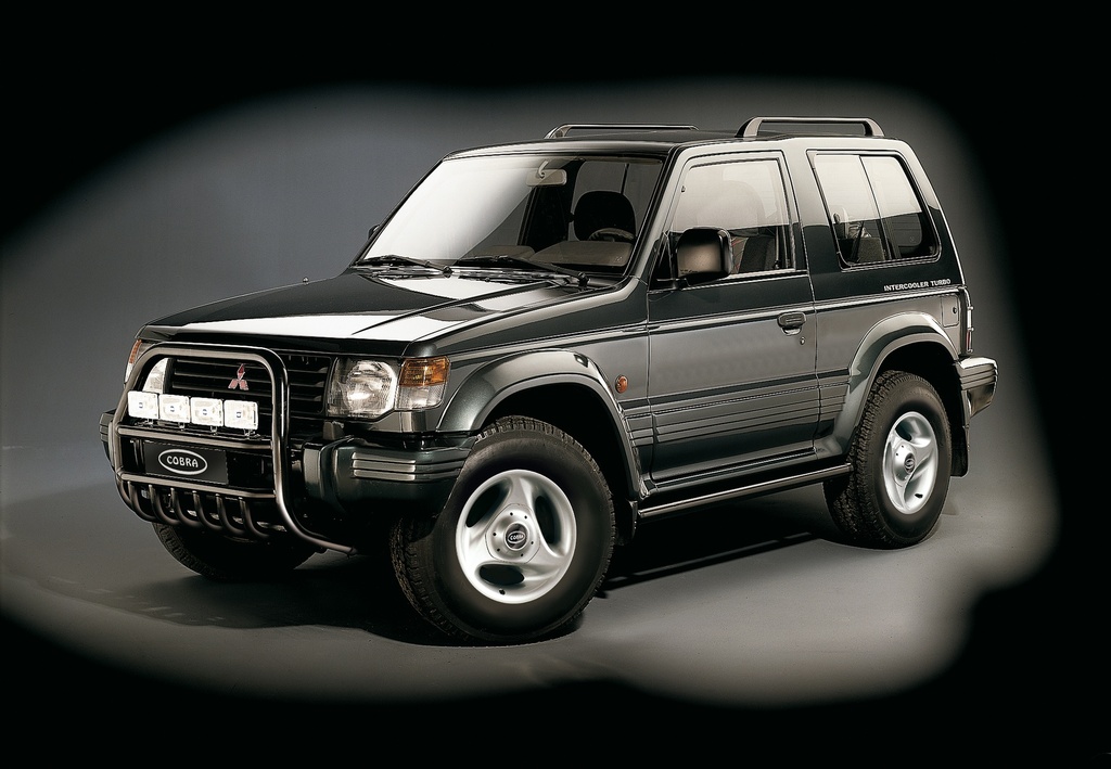 [M2002] Mitsubishi Pajero V20, LR: COBRA Dachreling Edelstahl, Alu