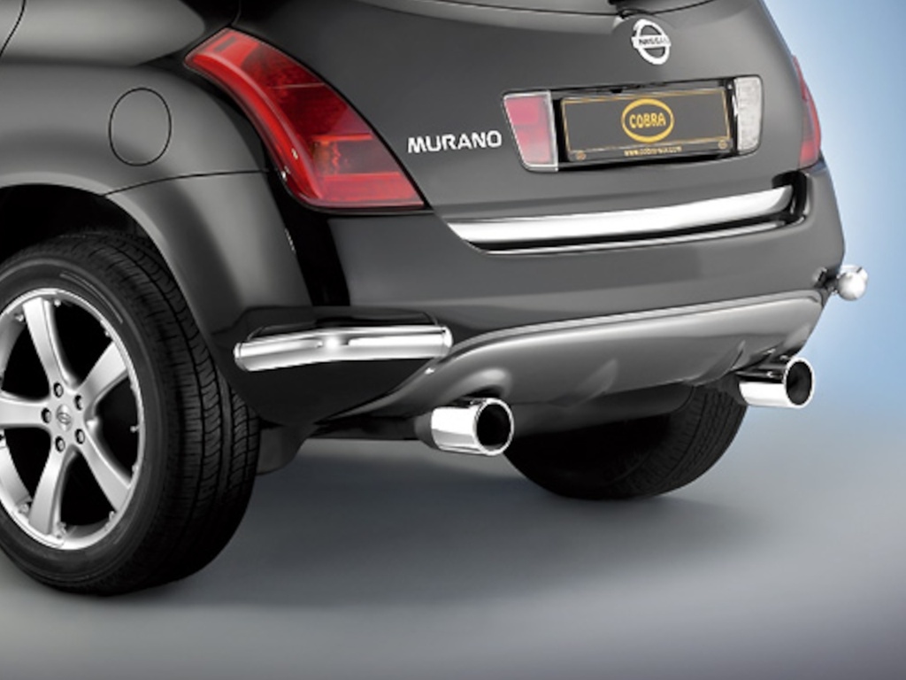 [NIS1239] Nissan Murano Bj. '05-'08: COBRA Ecken-Chrom-Heckschutzbügel