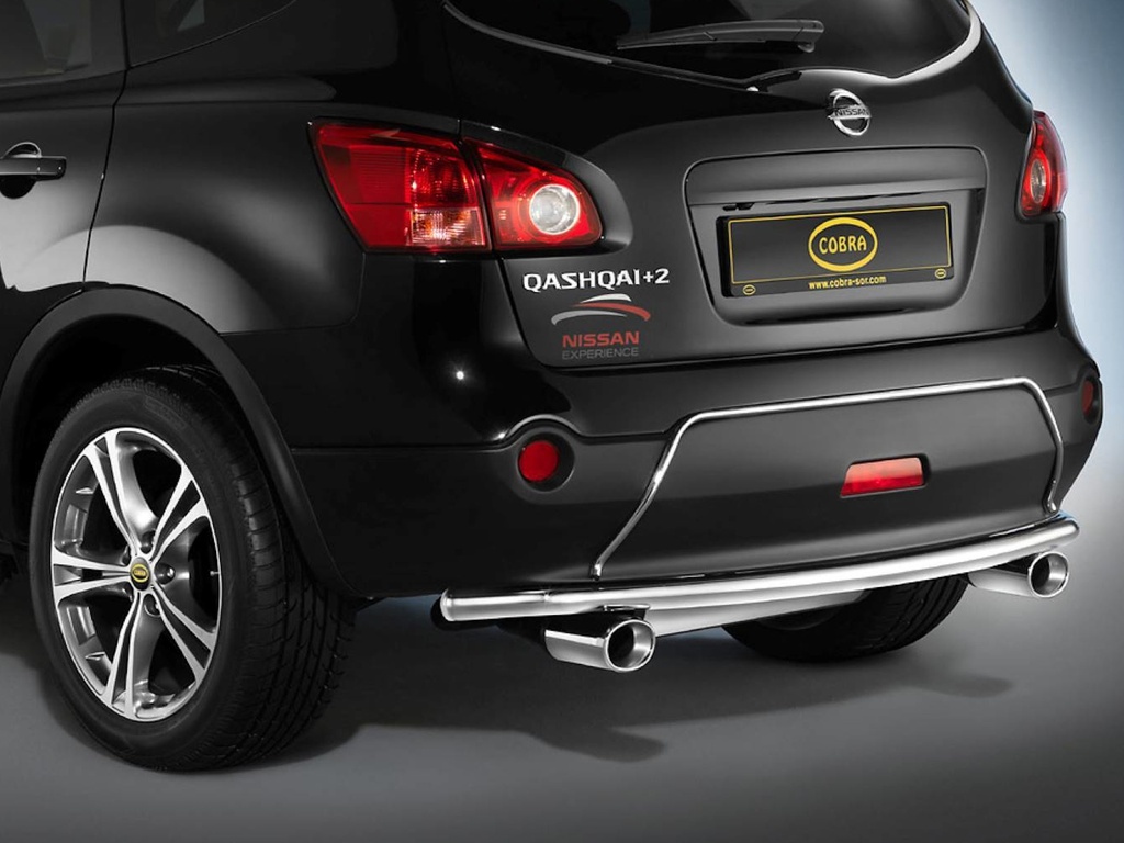 [NIS1329] Nissan Qashqai Bj. 07-13: COBRA Chrom-Heckschutzrohr