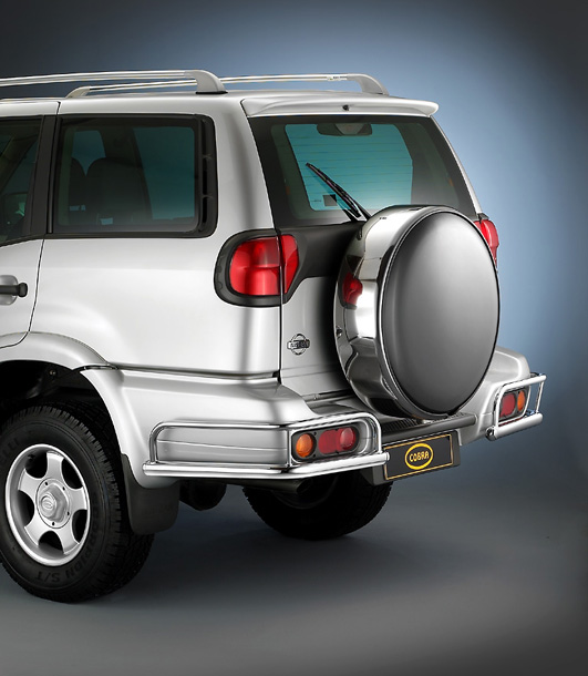 [NIS09765ES] Nissan Terrano II from 1999 | Long Wheelbase: COBRA Chrome Rear Corner Bars