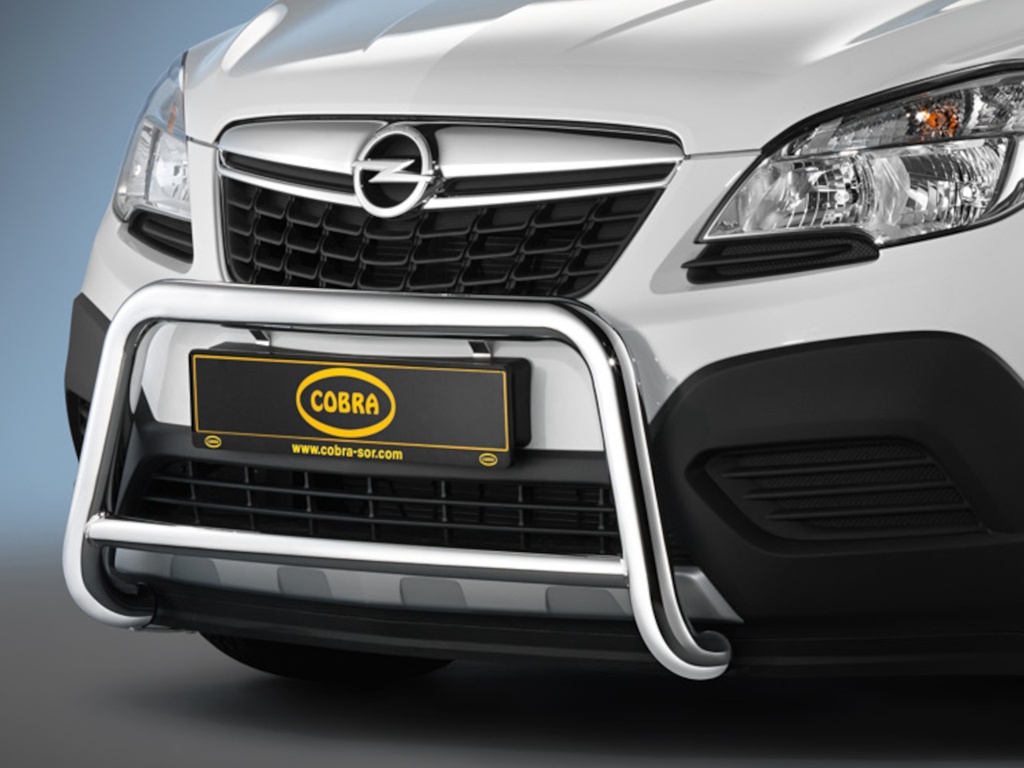 [OPEL1041EC] Opel Mokka Bj. 12-16, Chevrolet Trax Bj. 13-22: COBRA Chrom-Frontschutzbügel | hochglänzend