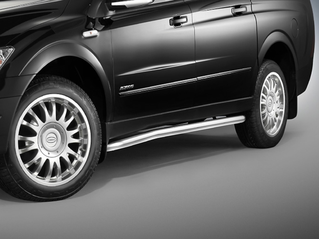 [SSA1229] Ssangyong Actyon Sport ab Bj. 06: COBRA Chrom-Seitenschutzrohre