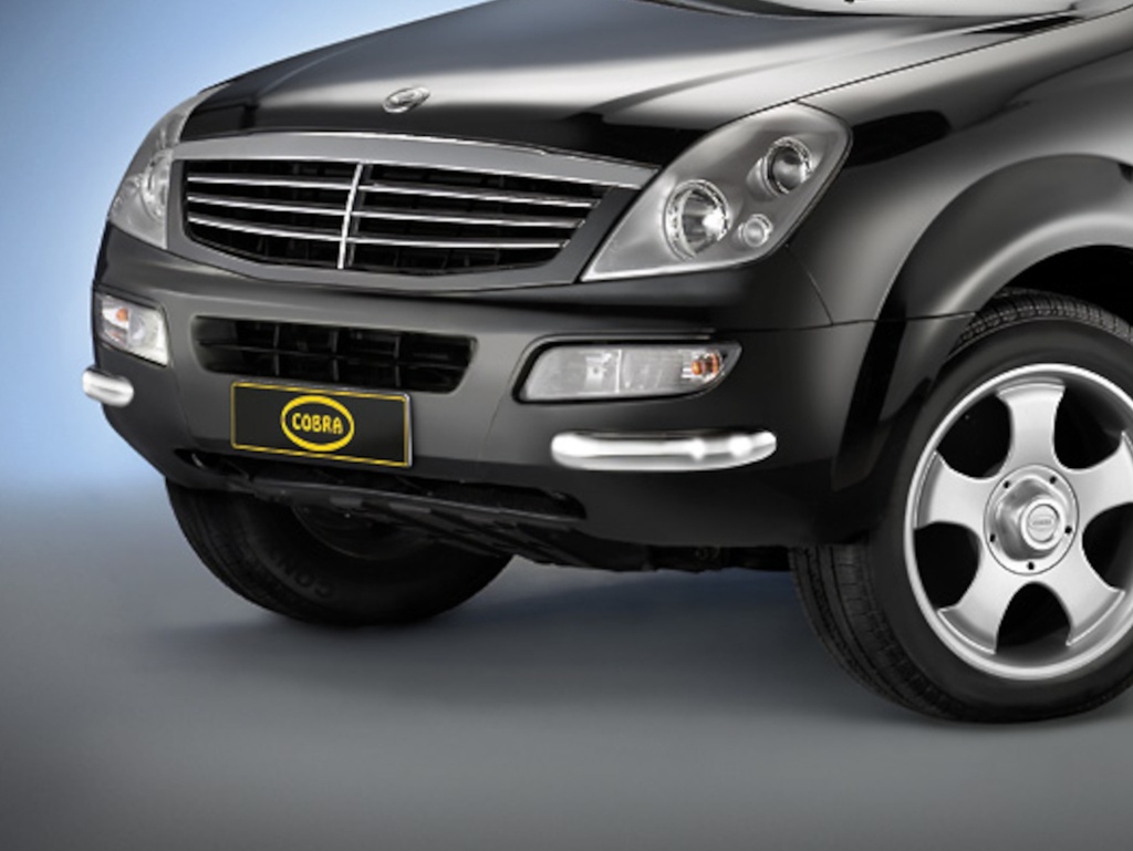 [SSA1033] SsangYong Rexton 2002–2006: COBRA CityProtection Chrome Front Corner Bars