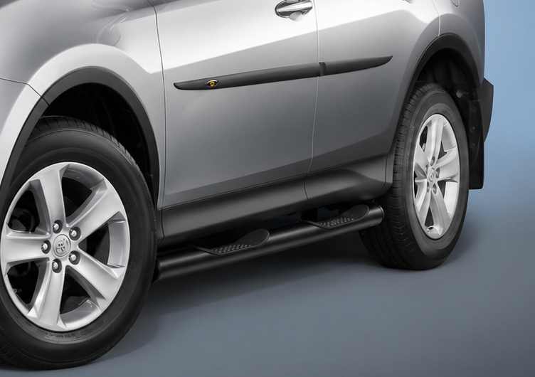 [TOY1507-S] Toyota RAV4 Bj. 13-16: COBRA Seitenschutzrohre mit Trittstufen - schwarz