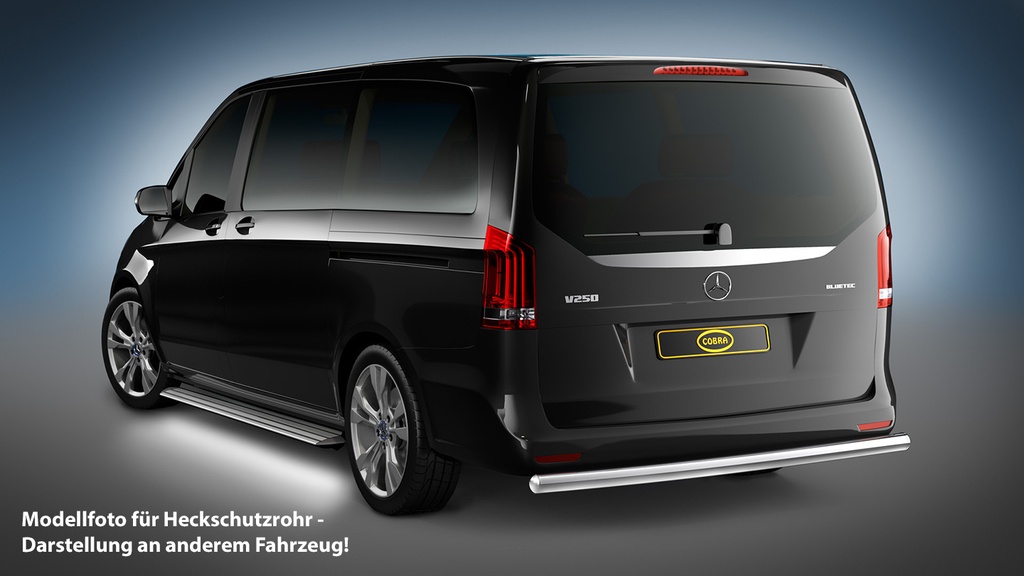 [VW1099] VW T5 Bj. 03-15 & T6 ab 2015: COBRA Chrom-Heckschutzrohr