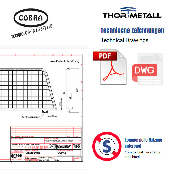 [COBRA_TECH] Technische Zeichnungen für COBRA SOR Zubehör – DWG & PDF Download